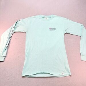 Simply Southern Long Sleeve T-Shirt‎ Women's Small Mint Green Graphic